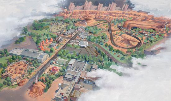 Aerial Map of Cars Land