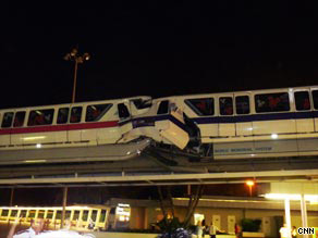 A 2 a.m. ET monorail crash at Disney World killed one person, a park spokesperson said.