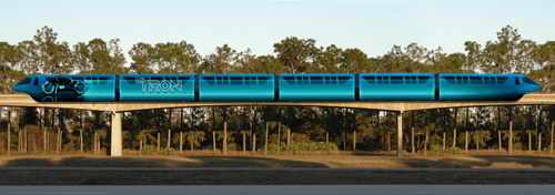 Disney Monorail Trains to Feature TRON: LEGACY Art